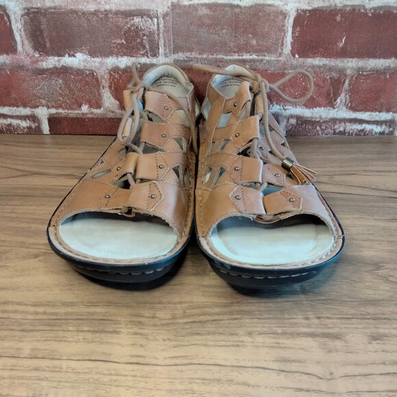 Alegria Sandals Womens Size 12 - Brown Leather Straps - Picture 3 of 8